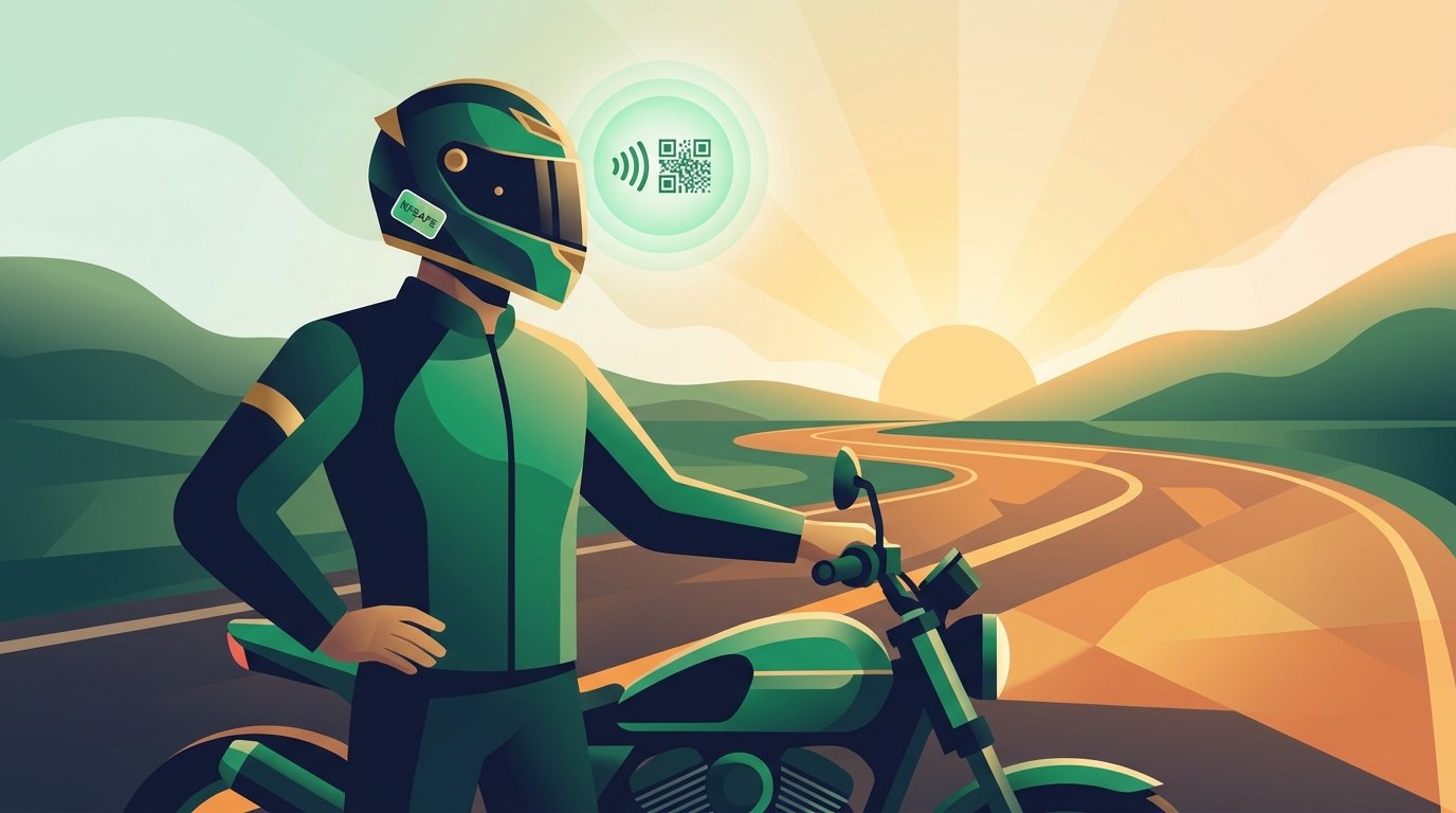 NFSAFE para motociclistas: el sticker en tu casco que habla por ti